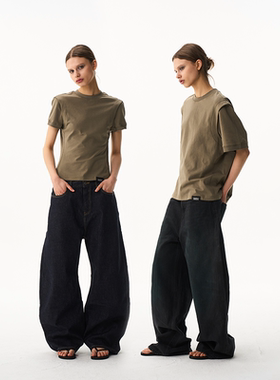 BLINDNOPLAN26SS【basic系列】 纯色宽松休闲短袖显瘦正肩体T恤