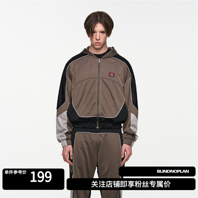 BLINDNOPLAN 24SS 复古拼色运动立体刺绣LOGO休闲外套,男装,卫衣,淘宝优惠券,粉丝福利购,淘宝优惠卷