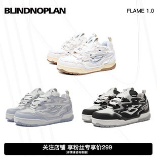 【明星同款】BLINDNOPLAN FLAME1.0 曜影黑火焰鞋休闲板鞋