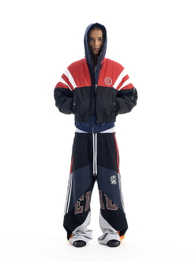 EXITMODE BY BLINDNOPLAN 25AW  撞色运动bomber棉服保暖外套夹克