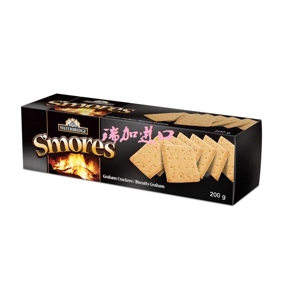 包邮加拿大Waterbridge水桥思摩尔全麦曲奇饼干200克*3盒可搭配