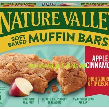 加拿大Nature valley Muffin天然谷物软烤松饼条苹果肉桂175G*2盒图片