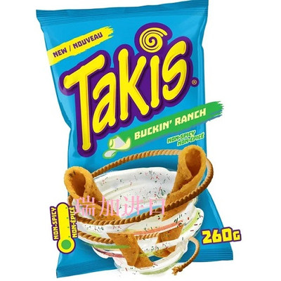包邮加拿大Takis Ranch大牧场风味卷饼墨西哥玉米片260克*3包多种