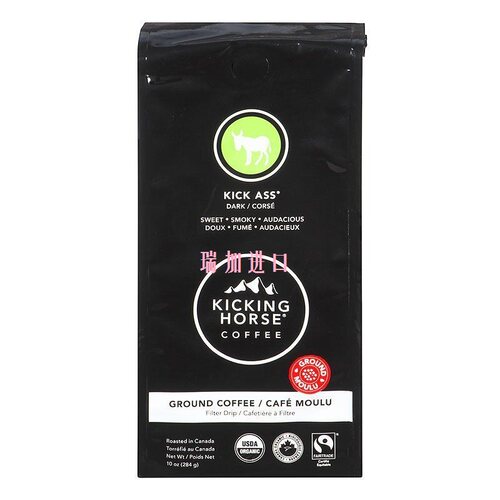 包邮!加拿大Kicking horse kick ass细研磨咖啡粉 深度烘焙284g