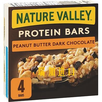 包邮加拿大Nature valley高蛋白燕麦花生酱黑巧克力能量棒148克*2图片