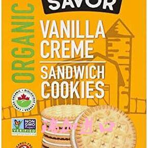包邮加拿大SAVOR Vanilla有-机奶油香草夹心酥性饼干300Gx2盒多种