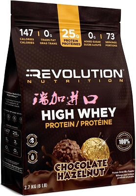 包邮加拿大Revolution high高乳清蛋白粉2.7KG巧克力榛子预付定金