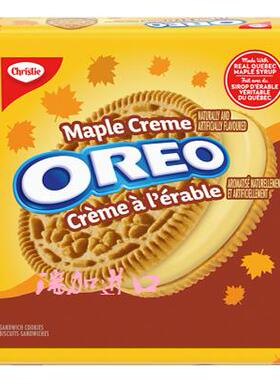 包邮加拿大Christie OREO Maple奥利奥枫糖奶油夹心曲奇261G*3包