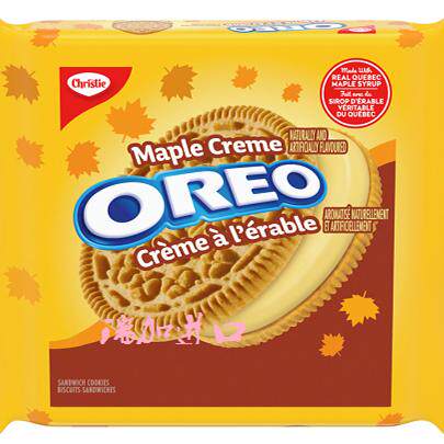 包邮加拿大Christie OREO Maple奥利奥枫糖奶油夹心曲奇261G*3包