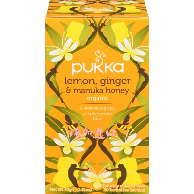 加拿大蜂蜜无咖啡因柠檬姜茶