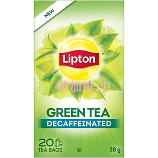 包邮加拿大Lipton立顿Decaffeinated脱因绿茶28克*2盒多种包装