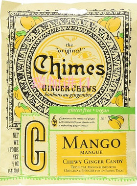 新品包邮加拿大Chimes Mango Ginge芒果姜咀嚼软糖141克*2包多种