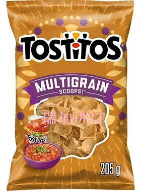 包邮加拿大Tostitos高纤多谷物勺型玉米荞麦燕麦薄脆片205克x2包