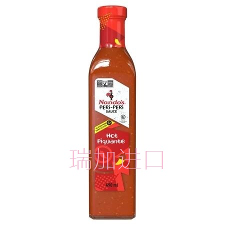 包邮加拿大Nando's PERI-PERI辣酱HOT 超级辣490ML建议轻易不要试 粮油调味/速食/干货/烘焙 辣椒酱 原图主图