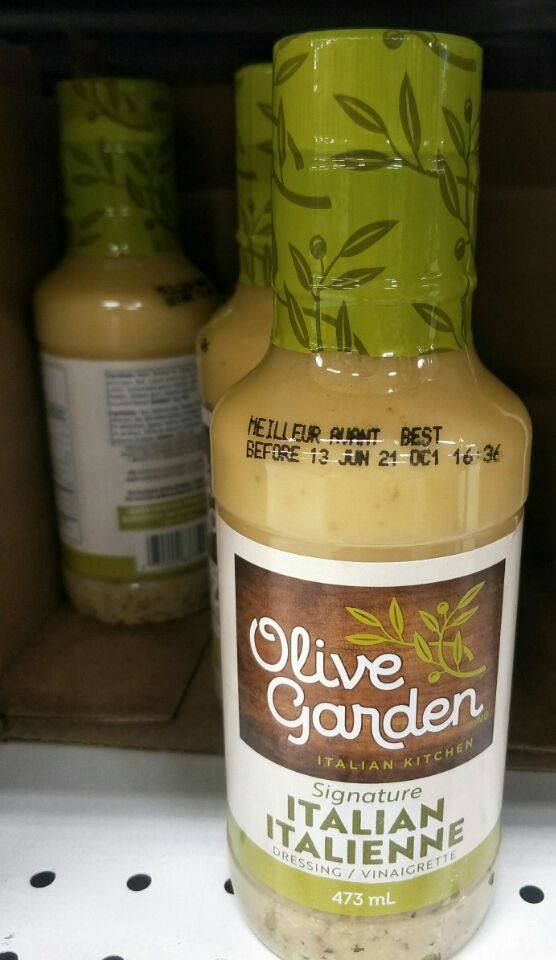 包邮加拿大olive garden意大利汁沙拉酱凉拌菜473ml色拉酱/有低卡