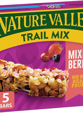 包邮加拿大Nature valley高纤谷物能量棒蔓越莓草莓蓝莓175克*2盒