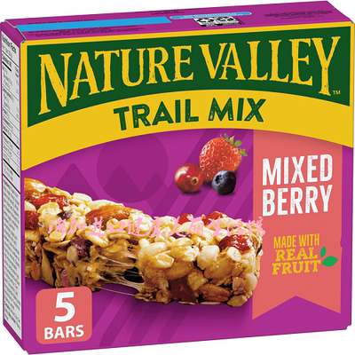 包邮加拿大Nature valley高纤谷物能量棒蔓越莓草莓蓝莓175克*2盒