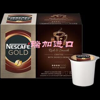 包邮加拿大雀巢Nescafe Gold CAPSULES胶囊咖啡原味中度烘焙12杯