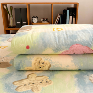 漫画动物纯棉被套单件100全棉150x200x230cm床单被罩1.5m单人被单