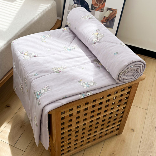 唐朝一只鱼双层纱妮可兔凉感夏被