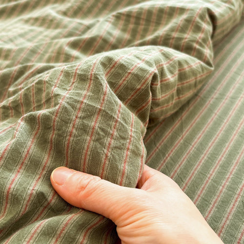 唐朝一只鱼水洗棉梦露绿床单