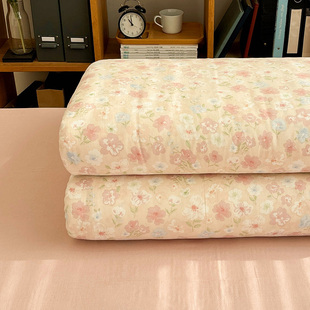 双层纱甜茶A类母婴级纯棉被套单件被罩全棉单双人200×230cm亲肤