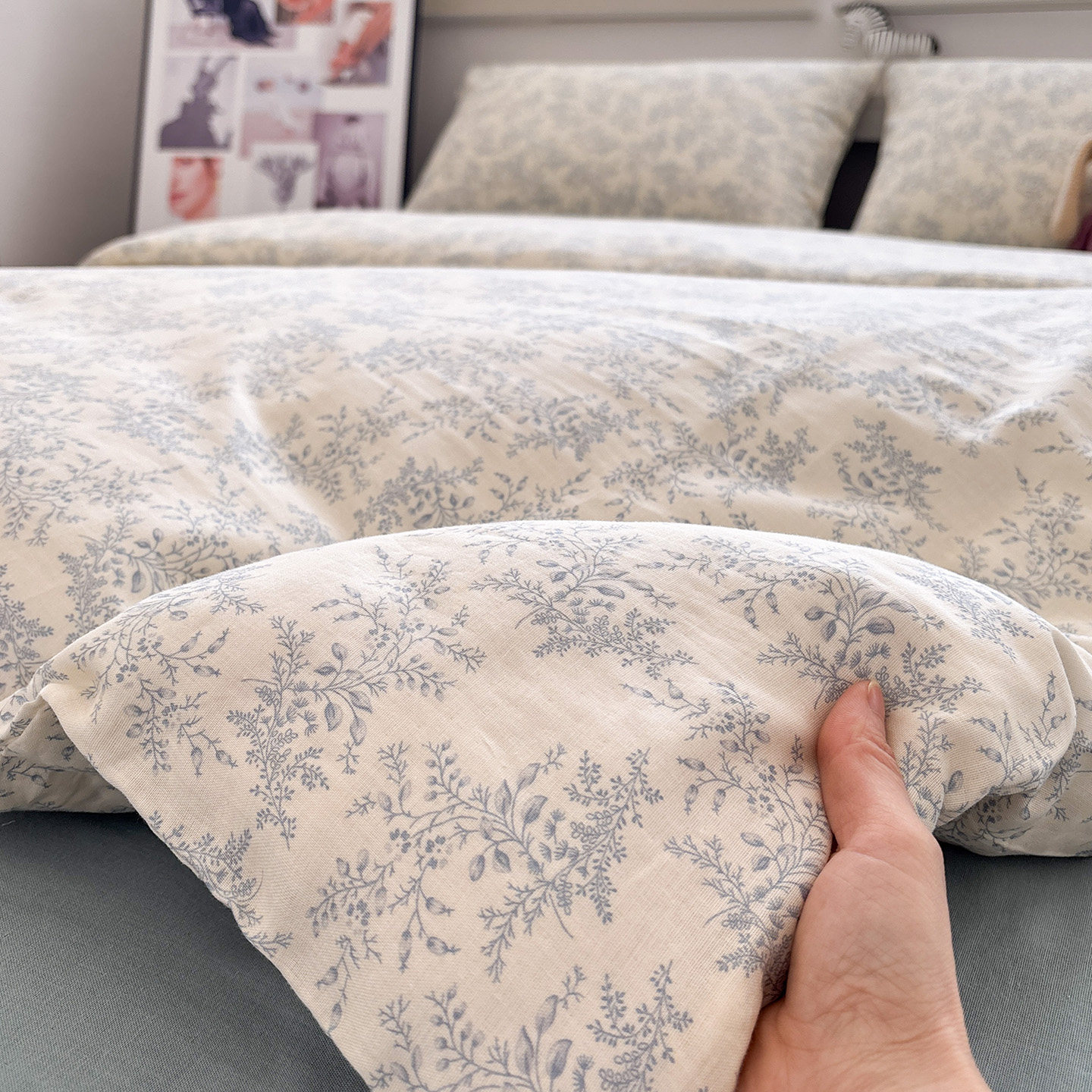 YU-baby蓝A类双层纱四件套单件1.5m1.8米学生宿舍全棉纯棉三件套,床上用品,床品套件/四件套/多件套,淘宝优惠券,粉丝福利购,淘宝优惠卷