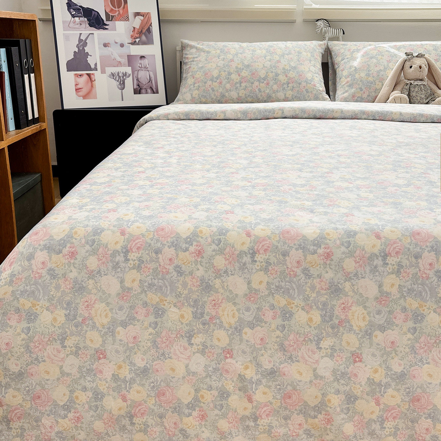 十里蔷薇床上用品四件套纯棉床单被套1.5m1.8米田园风全棉三件套,床上用品,床品套件/四件套/多件套,淘宝优惠券,粉丝福利购,淘宝优惠卷