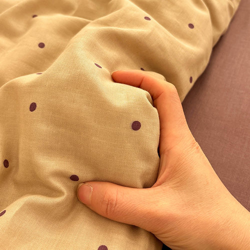 唐朝一只鱼双层纱芋泥啵啵床单