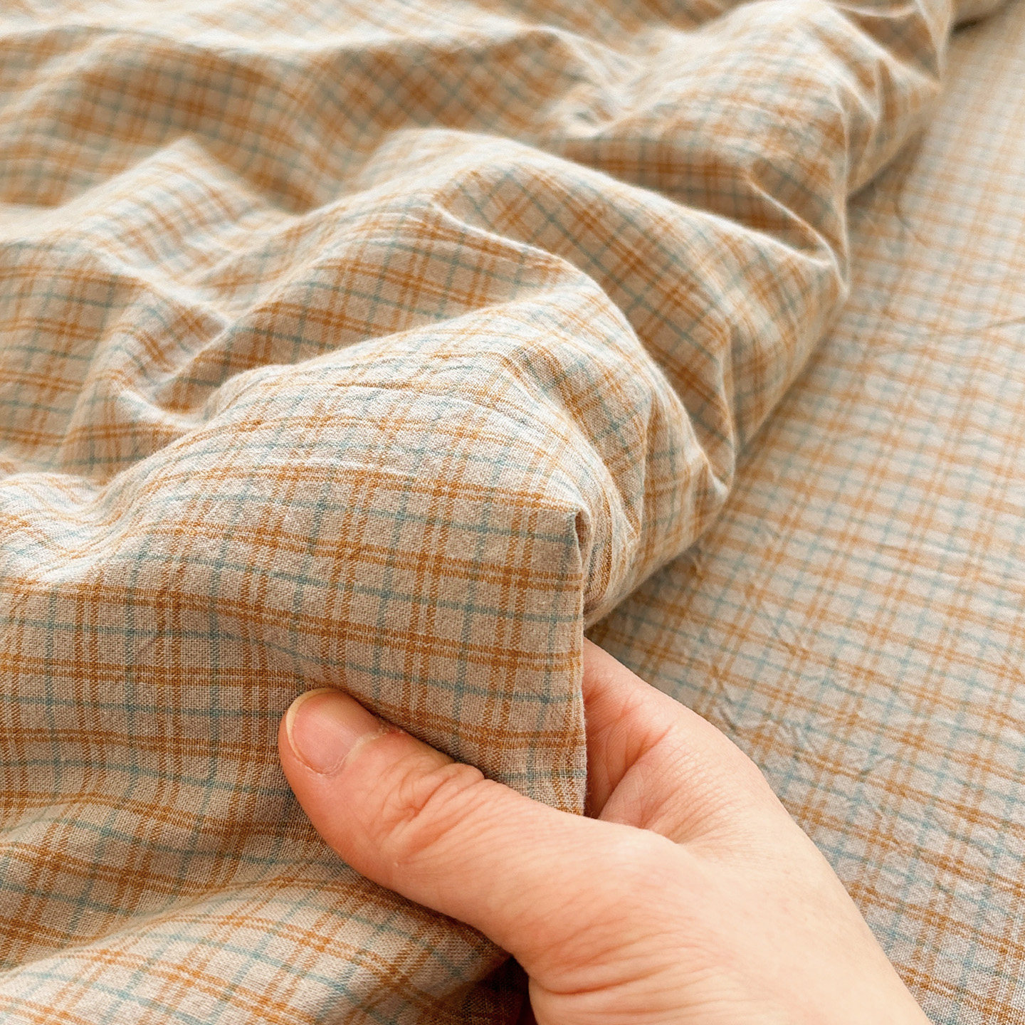 芸榕卡其水洗棉全棉床单单件学生宿舍小格子纯棉被套可配三四件套,床上用品,床单,淘宝优惠券,粉丝福利购,淘宝优惠卷