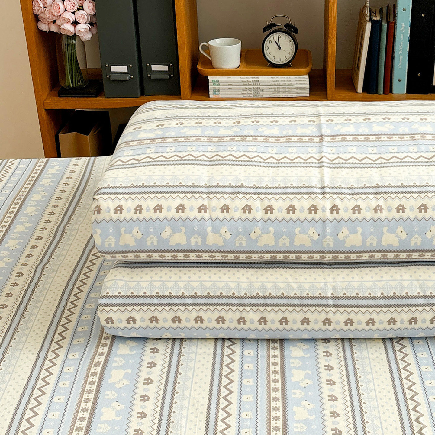 费尔岛蓝全棉被套单件纯棉被罩150x200x230单双人学生宿舍可定制,床上用品,被套,淘宝优惠券,粉丝福利购,淘宝优惠卷