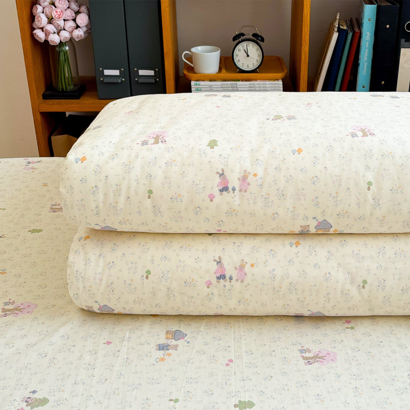 木屋小熊兔可爱全棉被套亲肤单件150×200×230定制纯棉被罩单人,床上用品,被套,淘宝优惠券,粉丝福利购,淘宝优惠卷