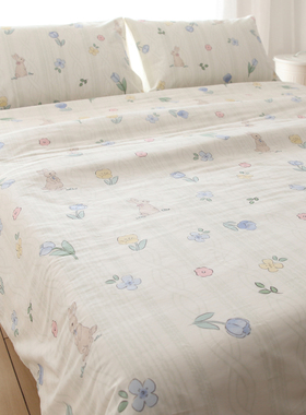 兔先生纯棉床上三四件套全棉100卡通儿童床品被套枕套床单床笠款4