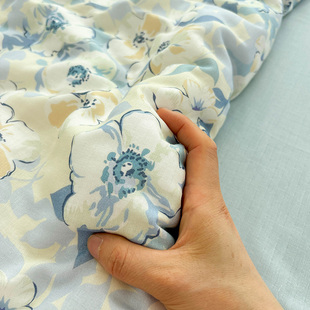 全棉A类双层纱春意田园风纯棉床单床笠单件被套1.8m可配三四件套