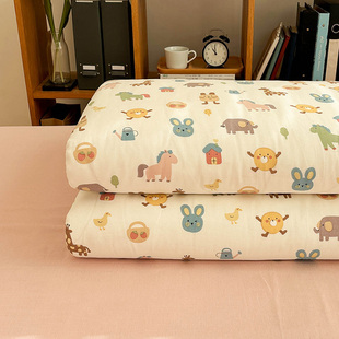 A类全棉双层纱小马驹单件被套卡通款 纯棉纱布1.5m2.0米单双人被罩