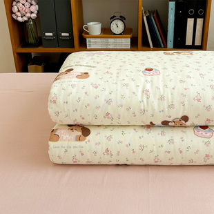 A类双层纱花间小狗卡通被套单件150x200x230cm纯棉纱布宿舍被罩