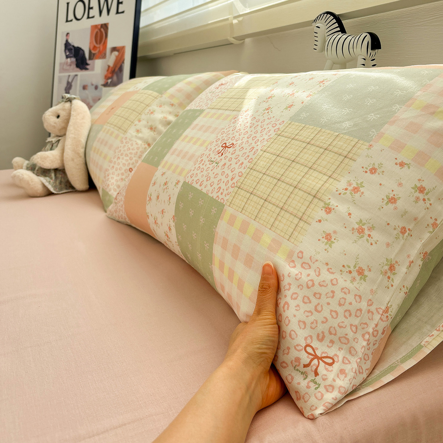 唐朝一只鱼双层纱阳光花园枕套