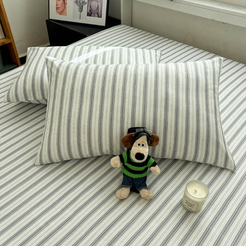 纯棉加厚老粗布简兮枕套