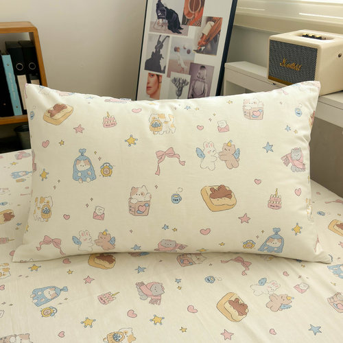 纸杯小猫全棉加厚枕套48x74cm