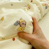 全棉卡通捕梦星人床单单件被单学生宿舍纯棉被套1.5m可配三四件套