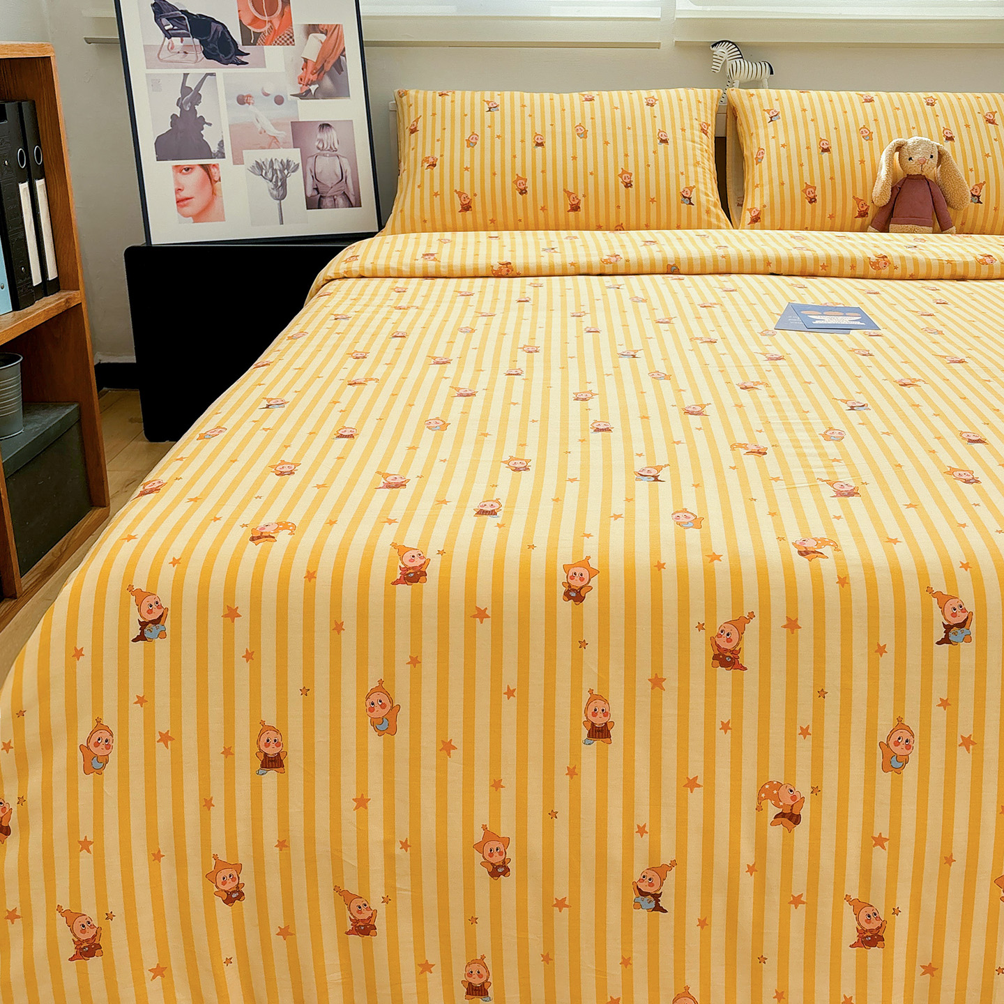 小星星可爱学生宿舍床上三件套全棉纯棉加厚斜纹四件套1.8米1.5m