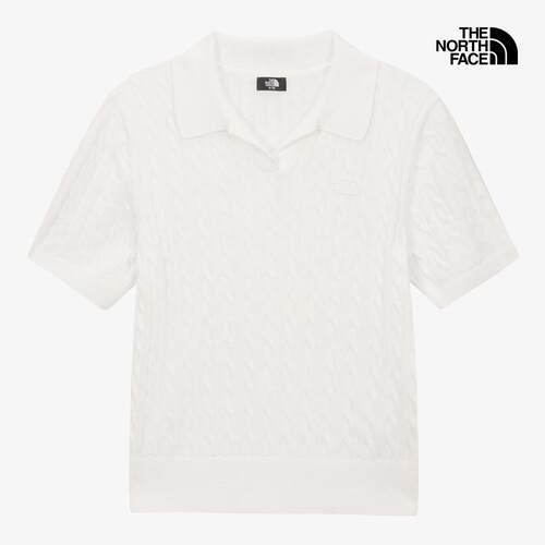 代购THE NORTH FACE北面女士POLO衫透气舒适休闲日常穿搭白色