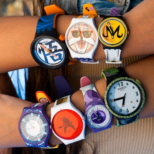代购SWATCH X DRAGONBALL Z 斯沃琪龙珠Z限量联名款孙悟空手表男