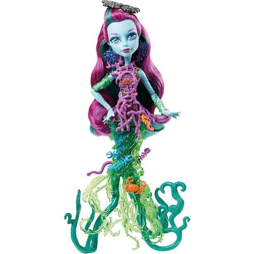 海外代购Monster High娃娃独立站立场景还原发光人鱼造型