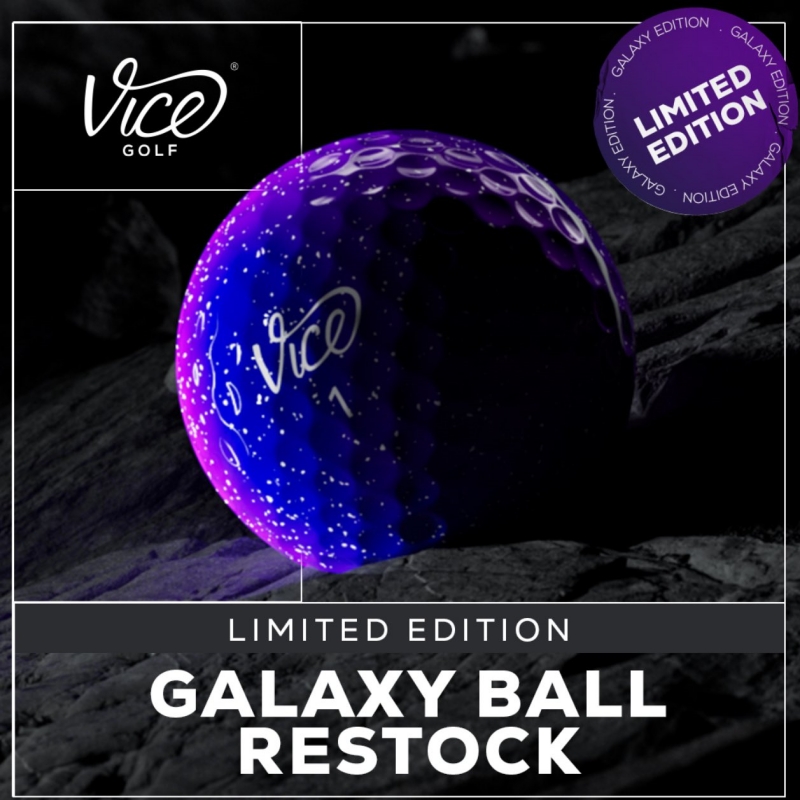 代购VICE高尔夫球Pro 2025新款渐变银河喷墨高水准稳定软球三层球