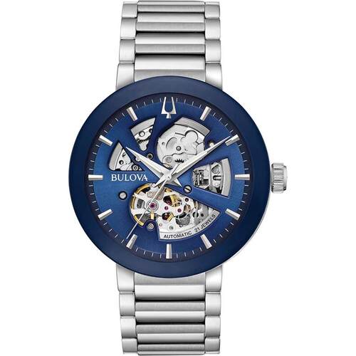 海外代购BULOVA/宝路华男士手表欧美腕表自动上链30米防水全镂空
