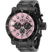 代购 Invicta男士 腕表计时日期夜光测速金属钢带防水黑盘商务运动