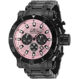 代购Invicta男士腕表计时日期夜光测速金属钢带防水黑盘商务运动