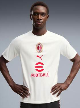 Pumab彪马AC Milan AC米兰队足球日常训练热身球衣队服男短袖T恤