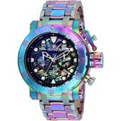 代购 Invicta男士 腕表计时夜光日期多针钢带金属防水炫彩运动休闲